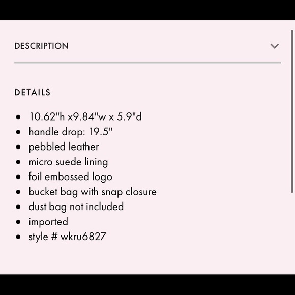 Kate Spade - BNWT large bucket bag - marti - Picture 5 of 15